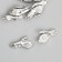 Magnetic metal fastener "Hands" silver 3x1.3 cm