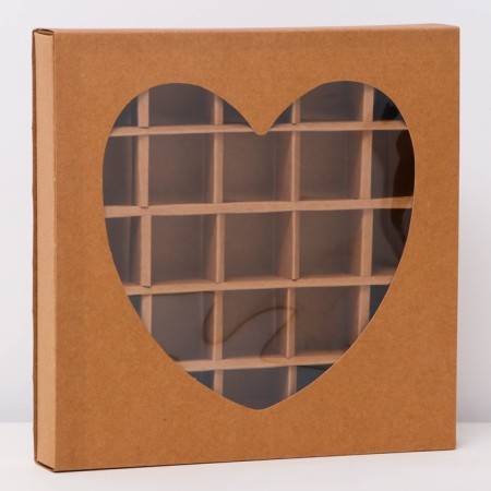 Packaging for sweets 25 pcs, 22 x 22 x 3.5 cm, craft