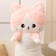 Soft toy "cat", 80 cm, pink color