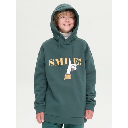 Sweatshirt for boys, height 158 ​​cm, green color-3