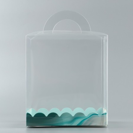 Confectionery box, chest, packaging, “turquoise”, 16 x 16 x 18 cm-4