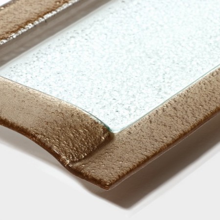 Glass Serving "Shine", 32 × 16 × 2.5 cm, gold color-3