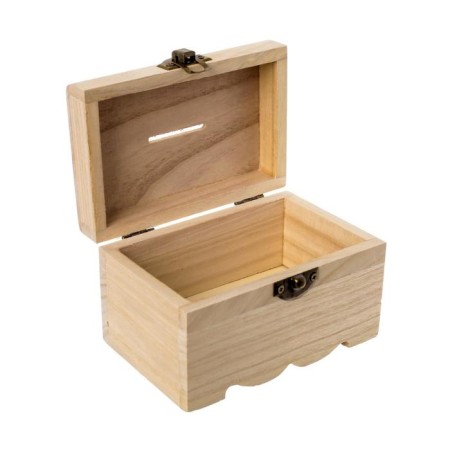 Casket wood for painting "chest" 8x8x12 cm-7