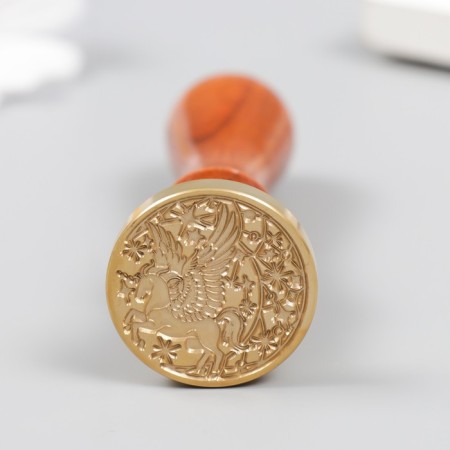 Printing for wax with a wooden pen "Pegasus" 3x3 cm-1