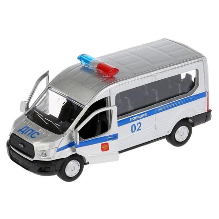The Ford Transit Police, 12 cm, inertial, opening doors, metal-1