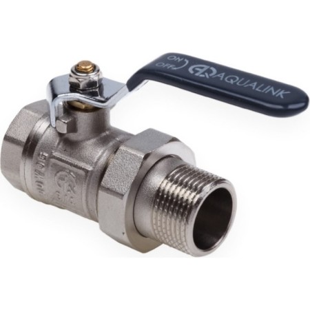 Ballic Aqualink, PN 50 tap, internal/outer thread 1/2, ", Direct, straight, handle, nickel.-3