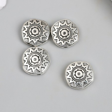 Busina for creativity Metal "Flat Circle. Sun" 1.2x1.2 cm-1