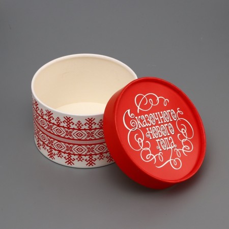 Round box "Fairytale New Year" 14*14*9.5cm-2