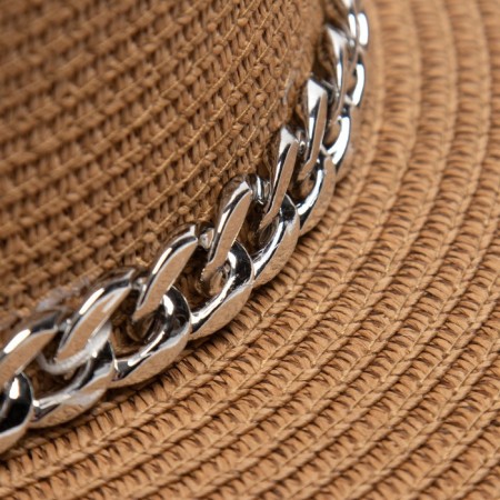 Women's hat minku beige color, size 56-58-3