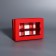 Box for 6 sweets red glitter, 12 x 8.5 x 4 cm. Confectionery packaging