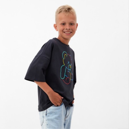 Children's Minaku T -shirt "Gummy Bear", graphite color, height 152 cm-9