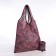 Household bag without fastening, gray/pink color