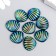 Decor for creativity plastic "Broke with mother of pearl" Blue 1.8x2 cm