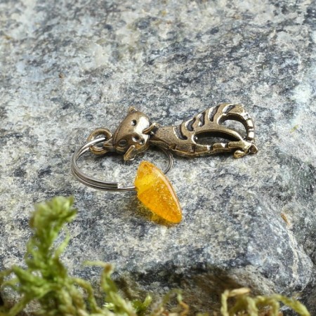 Calisman key "cat", natural amber-1