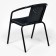 Set of garden furniture: square table and 2 gray chairs