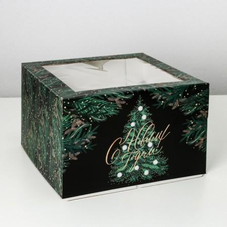 Cake box “Happy New Year!”, 30 x 30 x 19 cm, new year