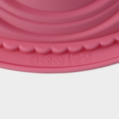 The form for baking the share "German cupcake. Celebration ", silicone, 22.5 × 8 cm, pink color-5