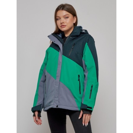 Ski jacket female, size 60, black color-1