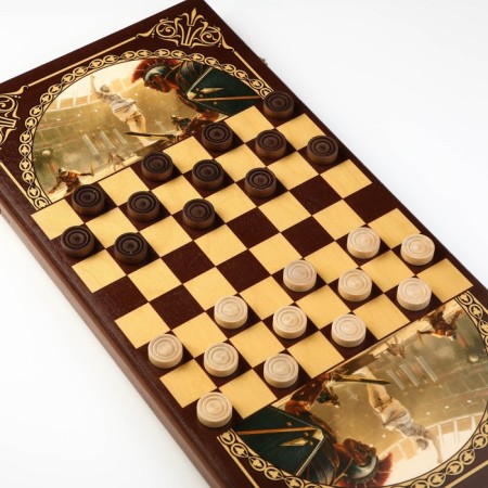 Narts "Ave Caesar", wooden board 60 x 60 cm, with a field for playing checkers-2