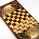 Narts "Ave Caesar", wooden board 60 x 60 cm, with a field for playing checkers