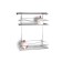 Shelf under spices with a rail 40 cm, 18 x 41 x 46 cm, chromium color, mg042