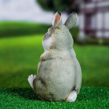 Garden Figure "Bunny-Laudon Big" Gray, 13x11x21cm-2