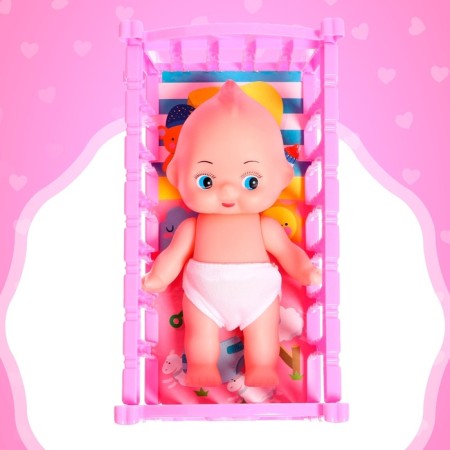 Pups "My Baby" with a bed, with accessories-5