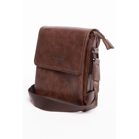 Bag Cross-Body Men, genuine leather de-gosa brown, 16x5x19 cm-1