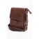 Bag Cross-Body Men, genuine leather de-gosa brown, 16x5x19 cm