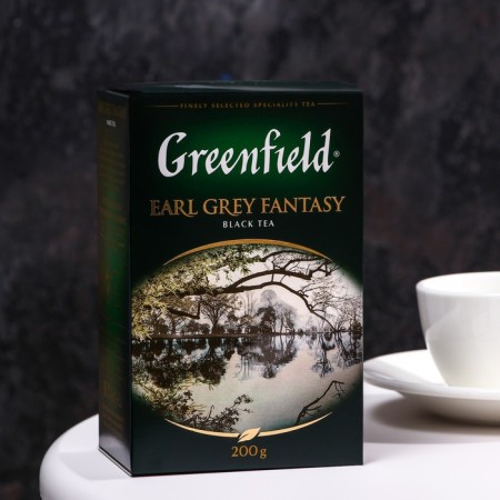 Greenfield tea Earl Gray Fantasi 200 g, black sheet with a kind.