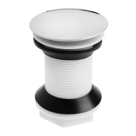 Bottom valve Zein B3, plastic case, large button, stainless steel, without overflow