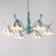 Luracia chandelier 6he27 40W green-white 77x77x37-72 cm Bayerlux