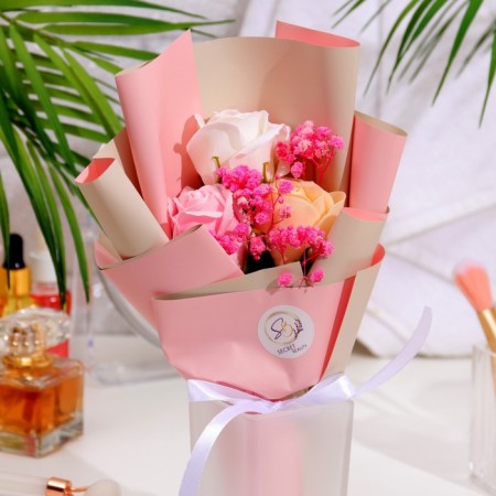 A premium bouquet of soap roses, 3 pcs