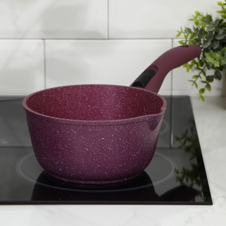 Trendy Style bucket, 1.5 l, glass cover, removable handle, anti -stick coating, purple color-6