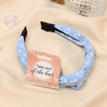 Hair rim "Jones" heart, 2.5 cm, blue-1