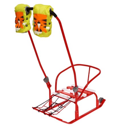 Sled "Timka 3k" with mittens, red color-8
