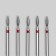 Diamond cutters for manicure "Flame", fine grain, D 2.5 × 8 mm, 5 pcs