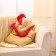 Soft toy "cobra", 15 cm, red color