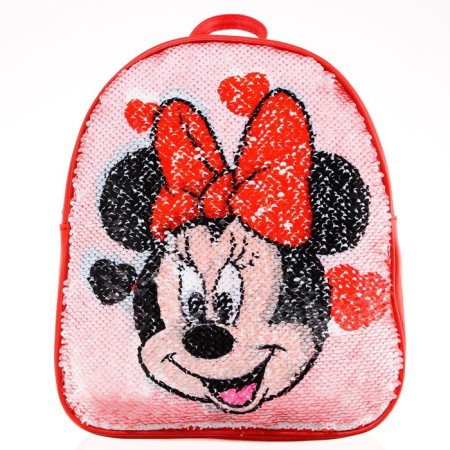 Baby backpack with bilateral sequins, 23 cm x 12 cm x 27 cm "Mouse", Minnie Mouse-4