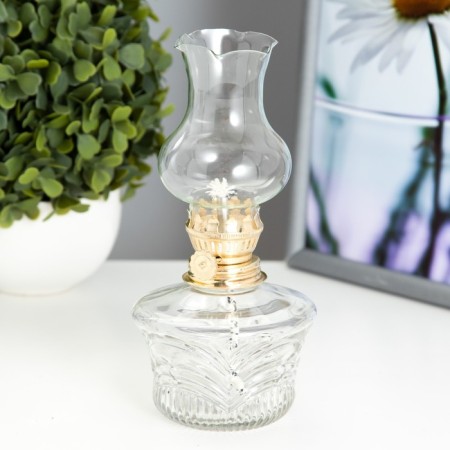 Kerosene lamp decorative transparent 9x9x18 cm risalux-3