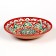 Plant of Rishtan ceramics "Patterns", red, deep, mix, 20 cm