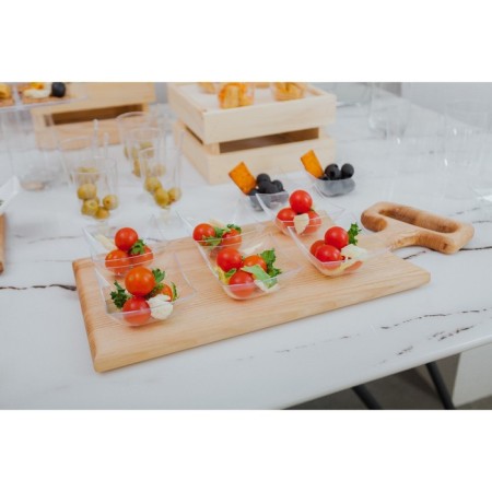 Plastic disposable shape for Square buffet, 90 ml, 7 × 7 cm, 25 pcs in packaging, color transparent color-4