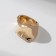 Ring Metal "Trend" concave, mini, color gold, size 16
