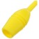 Bulas for rhythmic gymnastics inserted Grace Dance, 35 cm, yellow color