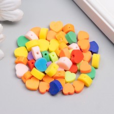 A set of beads made of polymer clay 