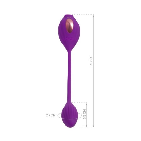 Wacuum stimulator of the Jos Ginny clitoris, silicone, 31 cm, purple color-9