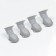 Dog boots, rubber, set 4 pcs, size m, gray
