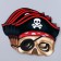 Set of masks "Pirate", paper, 6 pcs