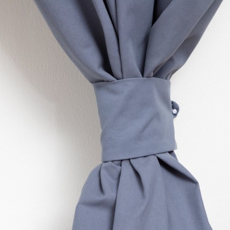 A set of curtains for the kitchen with sequences of Ethel "Kitchen", blue color, 150x180 cm - 2 pcs-1