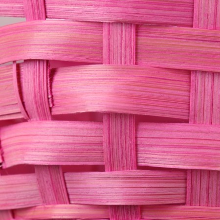 Wicker basket, 20 x 11/35 cm, pink, bamboo-5